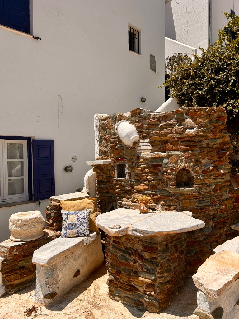 traditional yard syros island